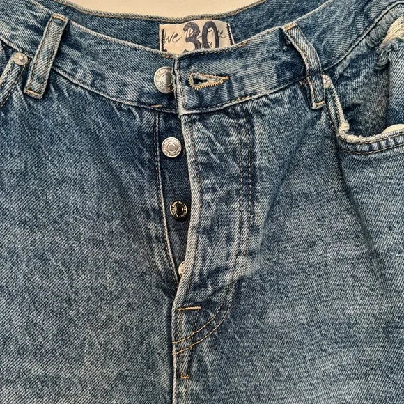 Free People We the Free Boy Friend Distressed Jeans Size 30 - Picture 5 of 6